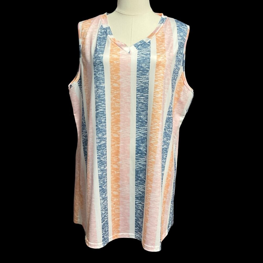 👗5/$25 - Vertical Striped Sleeveless Top